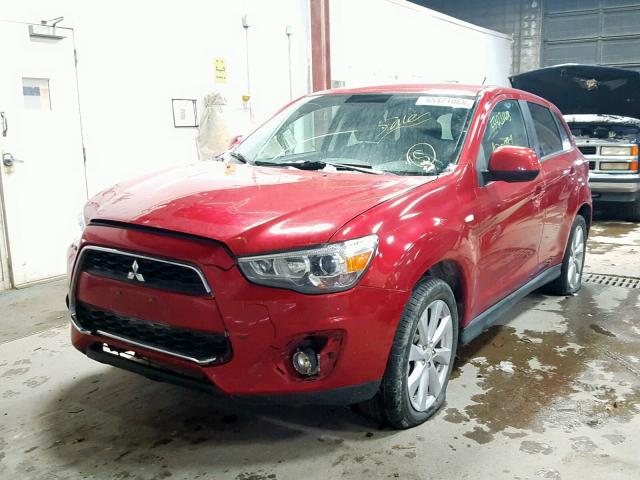 4A4AR4AU0EE022425 - 2014 MITSUBISHI OUTLANDER RED photo 2