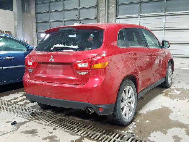 4A4AR4AU0EE022425 - 2014 MITSUBISHI OUTLANDER RED photo 4