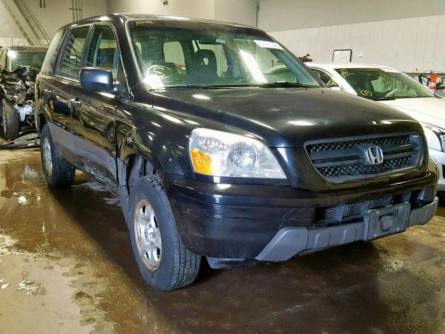 2HKYF18193H537610 - 2003 HONDA PILOT LX BLACK photo 1