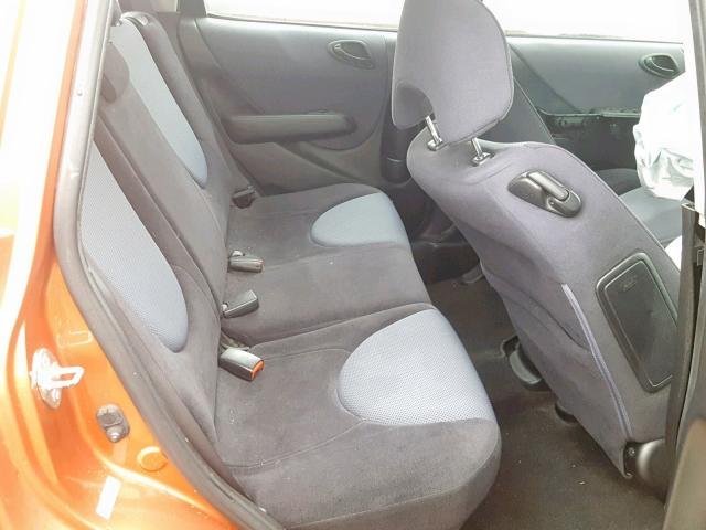 JHMGD38698S027578 - 2008 HONDA FIT SPORT ORANGE photo 6