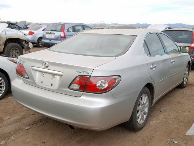 JTHBA30G445011899 - 2004 LEXUS ES 330 SILVER photo 4