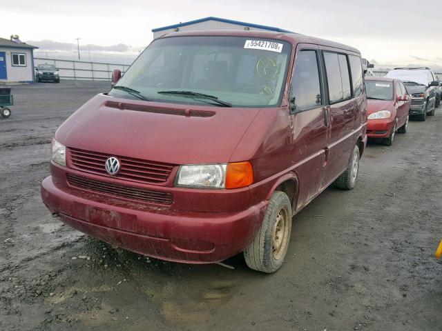 WV2MH2701XH001442 - 1999 VOLKSWAGEN EUROVAN MV BURGUNDY photo 2