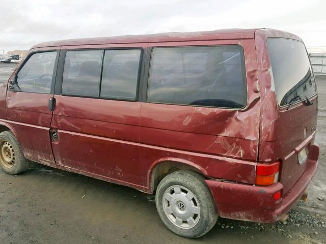 WV2MH2701XH001442 - 1999 VOLKSWAGEN EUROVAN MV BURGUNDY photo 9