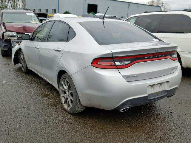 1C3CDFBA5DD325031 - 2013 DODGE DART SXT SILVER photo 3