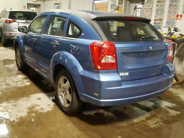 1B3HB48B57D258884 - 2007 DODGE CALIBER SX BLUE photo 3