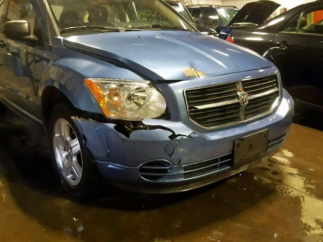 1B3HB48B57D258884 - 2007 DODGE CALIBER SX BLUE photo 9