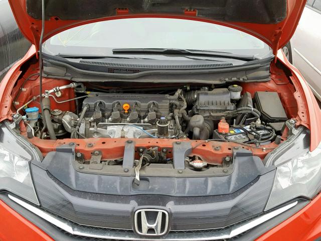 2HGFG3B06EH526125 - 2014 HONDA CIVIC EXL RED photo 7