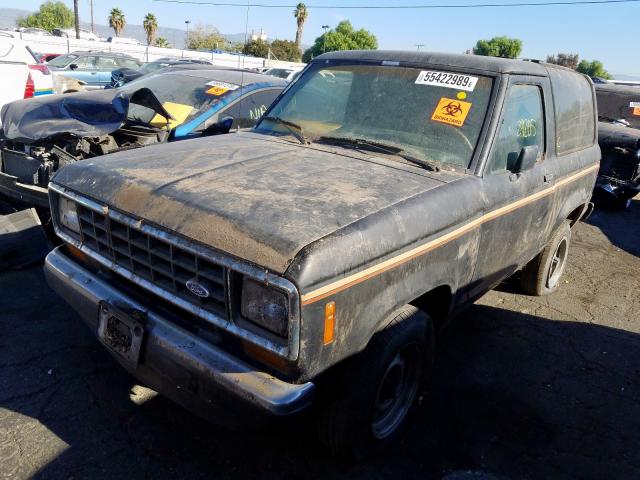 1FMCU12T5JUB97025 - 1988 FORD BRONCO II BLACK photo 2