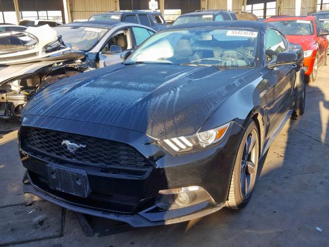 1FA6P8AM9G5273642 - 2016 FORD MUSTANG BLACK photo 2