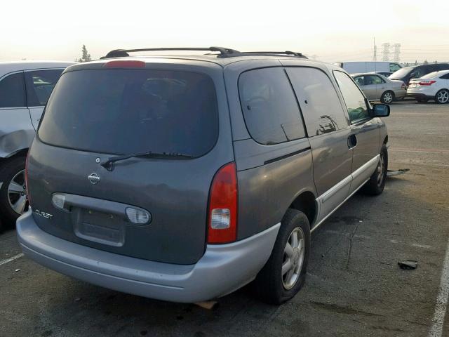 4N2ZN15T52D815160 - 2002 NISSAN QUEST GXE GRAY photo 4