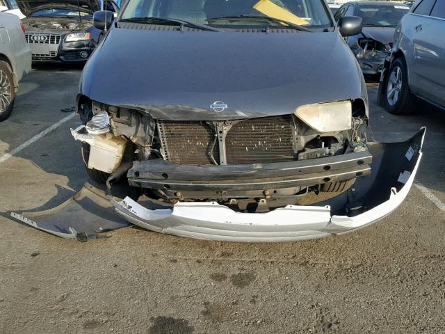 4N2ZN15T52D815160 - 2002 NISSAN QUEST GXE GRAY photo 9