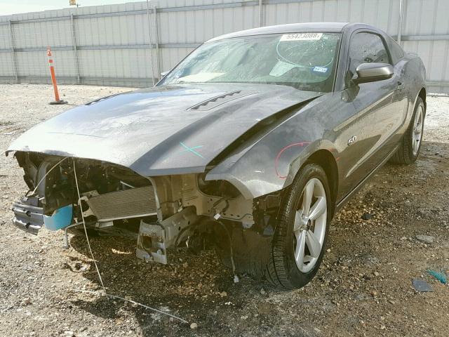 1ZVBP8CF2E5245148 - 2014 FORD MUSTANG GT GRAY photo 2