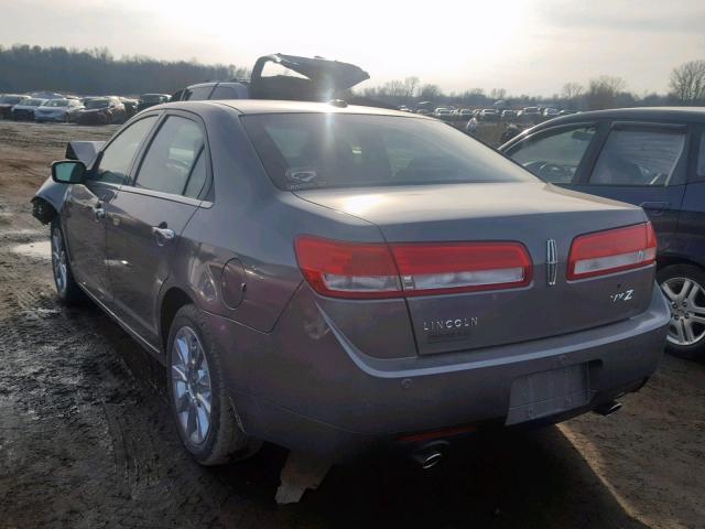 3LNHL2GC1AR643508 - 2010 LINCOLN MKZ GRAY photo 3