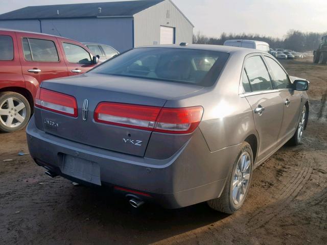 3LNHL2GC1AR643508 - 2010 LINCOLN MKZ GRAY photo 4