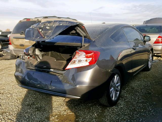 2HGFG3B0XCH515920 - 2012 HONDA CIVIC EXL GRAY photo 4