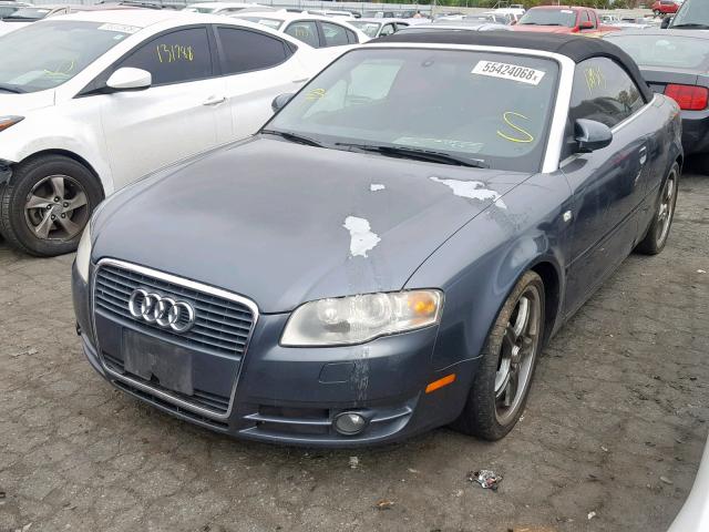 WAUAF48H98K003500 - 2008 AUDI A4 2.0T CA GRAY photo 2