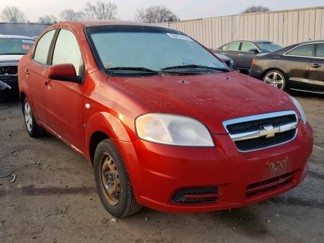 KL1TD56667B184327 - 2007 CHEVROLET AVEO BASE Қызыл фото 1