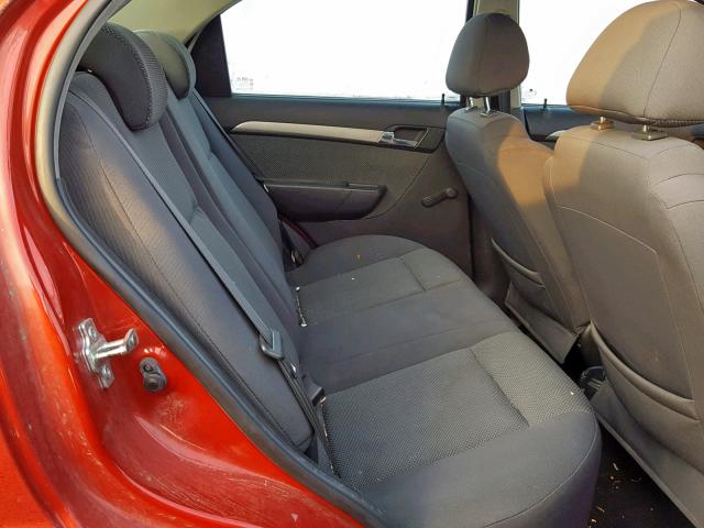 KL1TD56667B184327 - 2007 CHEVROLET AVEO BASE Қызыл фото 6