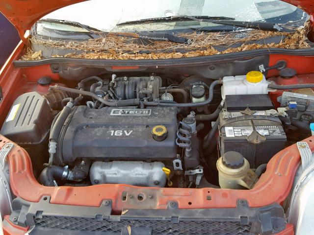 KL1TD56667B184327 - 2007 CHEVROLET AVEO BASE Қызыл фото 7