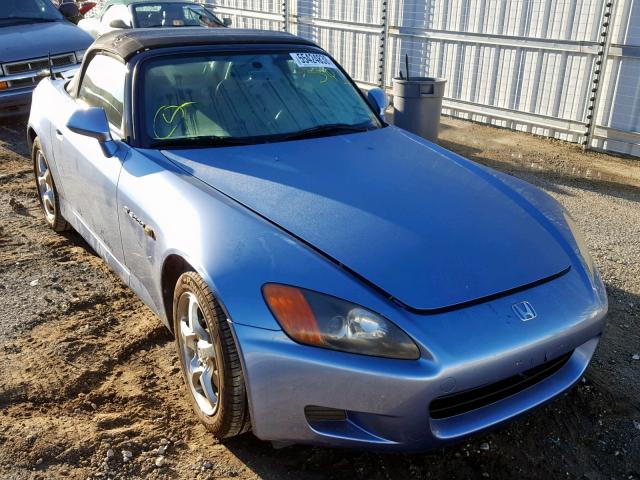 JHMAP11412T006087 - 2002 HONDA S2000 BLUE photo 1