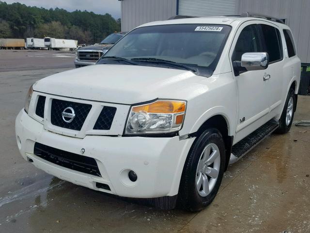 5N1AA08C78N601741 - 2008 NISSAN ARMADA SE WHITE photo 2