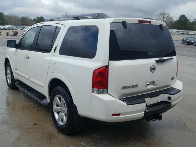 5N1AA08C78N601741 - 2008 NISSAN ARMADA SE WHITE photo 3