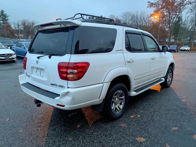 5TDBT48A54S217552 - 2004 TOYOTA SEQUOIA LI WHITE photo 4