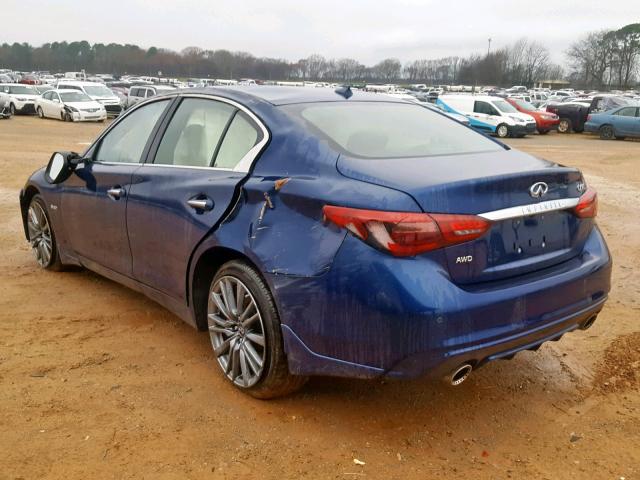 JN1FV7AR1KM800418 - 2019 INFINITI Q50 RED SP BLUE photo 3