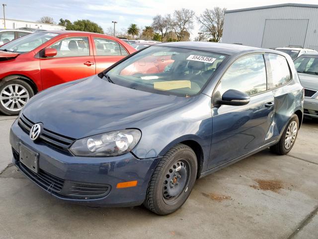 WVWBB7AJ6AW185060 - 2010 VOLKSWAGEN GOLF GRAY photo 2