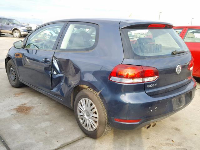 WVWBB7AJ6AW185060 - 2010 VOLKSWAGEN GOLF GRAY photo 3