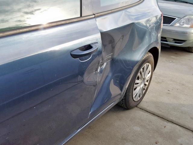 WVWBB7AJ6AW185060 - 2010 VOLKSWAGEN GOLF GRAY photo 9