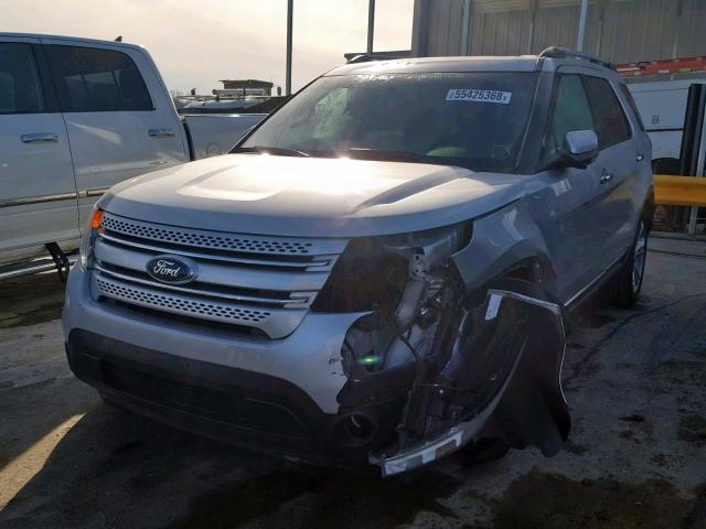 1FM5K7F81EGB54961 - 2014 FORD EXPLORER L SILVER photo 2