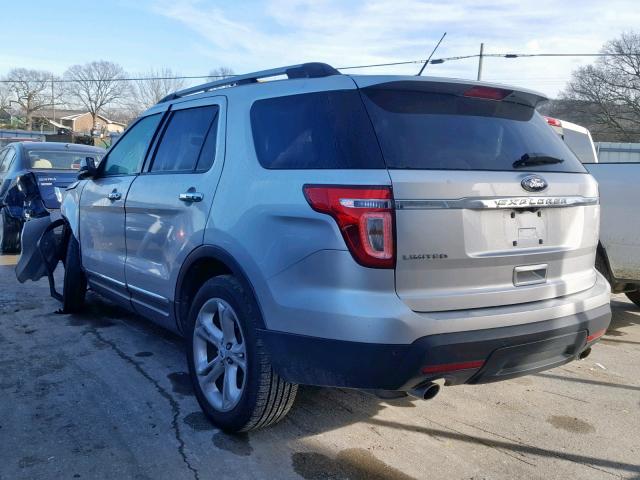 1FM5K7F81EGB54961 - 2014 FORD EXPLORER L SILVER photo 3