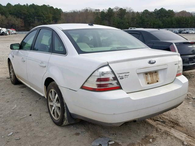 1FAHP24W58G151319 - 2008 FORD TAURUS SEL WHITE photo 3