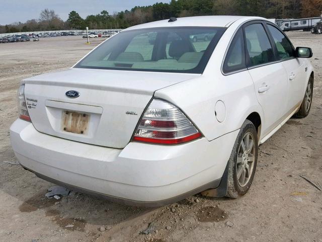 1FAHP24W58G151319 - 2008 FORD TAURUS SEL WHITE photo 4