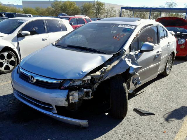 2HGFB2F99CH503808 - 2012 HONDA CIVIC EXL SILVER photo 2