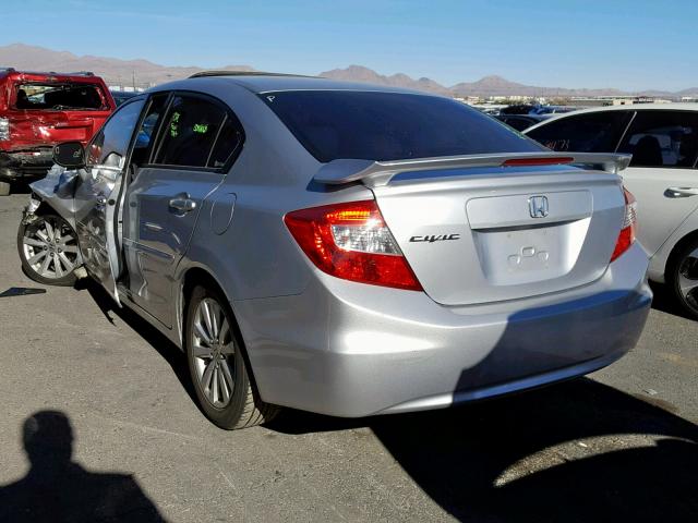 2HGFB2F99CH503808 - 2012 HONDA CIVIC EXL SILVER photo 3