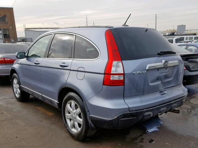 JHLRE48777C032148 - 2007 HONDA CR-V EXL BLUE photo 3