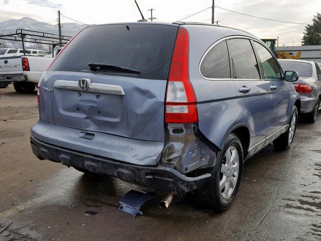 JHLRE48777C032148 - 2007 HONDA CR-V EXL BLUE photo 4