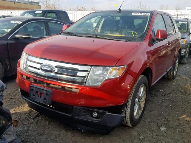 2FMDK3JC8ABA77491 - 2010 FORD EDGE SEL RED photo 2