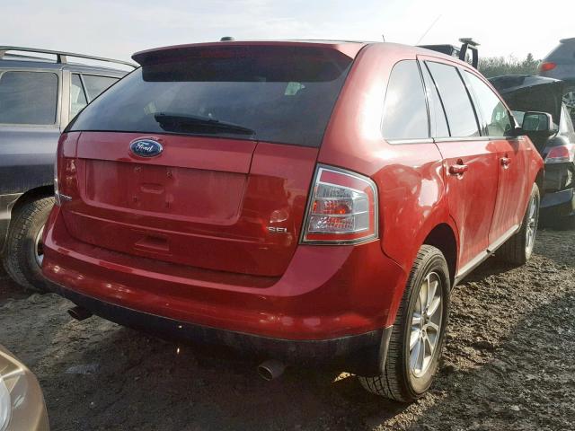 2FMDK3JC8ABA77491 - 2010 FORD EDGE SEL RED photo 4