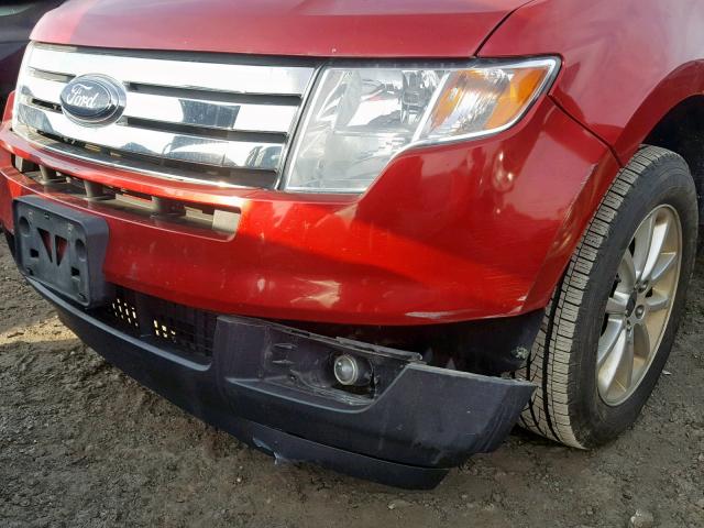 2FMDK3JC8ABA77491 - 2010 FORD EDGE SEL RED photo 9