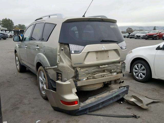 JA4MS41X07Z015239 - 2007 MITSUBISHI OUTLANDER GOLD photo 3