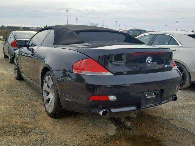 WBAEK73405B323139 - 2005 BMW 645 CI AUT BLACK photo 3