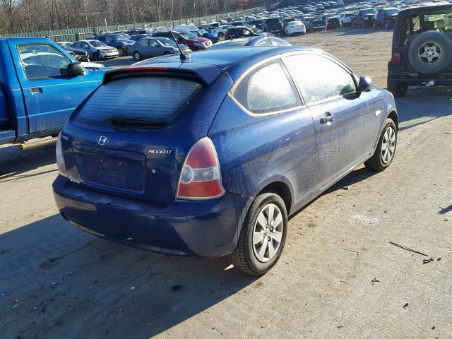 KMHCM3AC5AU154026 - 2010 HYUNDAI ACCENT BLU BLUE photo 4