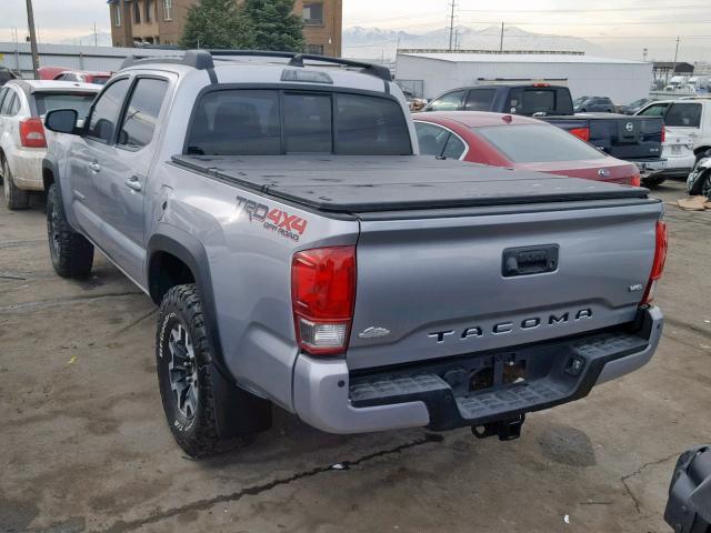 3TMCZ5AN9GM015016 - 2016 TOYOTA TACOMA DOU SILVER photo 3