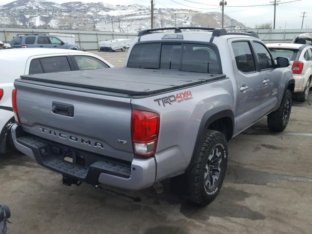 3TMCZ5AN9GM015016 - 2016 TOYOTA TACOMA DOU SILVER photo 4