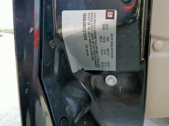 1G8AL58B672101915 - 2007 SATURN ION LEVEL BLACK photo 10