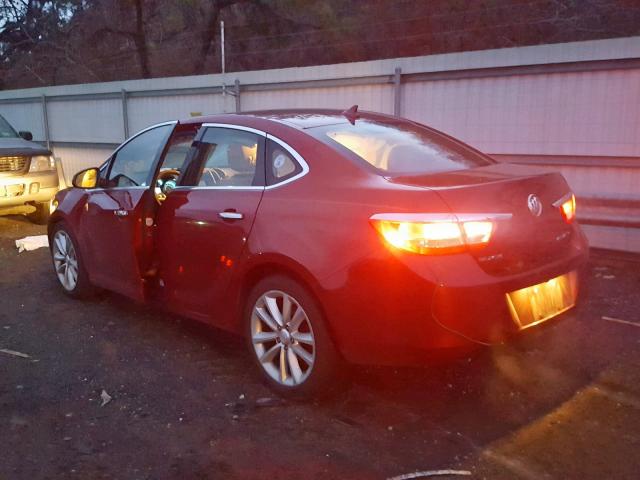 1G4PP5SK9D4141276 - 2013 BUICK VERANO RED photo 3