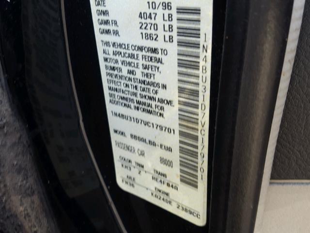 1N4BU31D7VC179701 - 1997 NISSAN ALTIMA XE BLACK photo 10